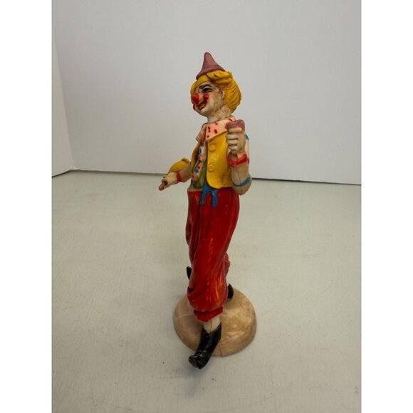 Vintage Fontanini Circus Clown Figurine Cup Drink Detailed Resin Statue Italy - Picture 2 of 8